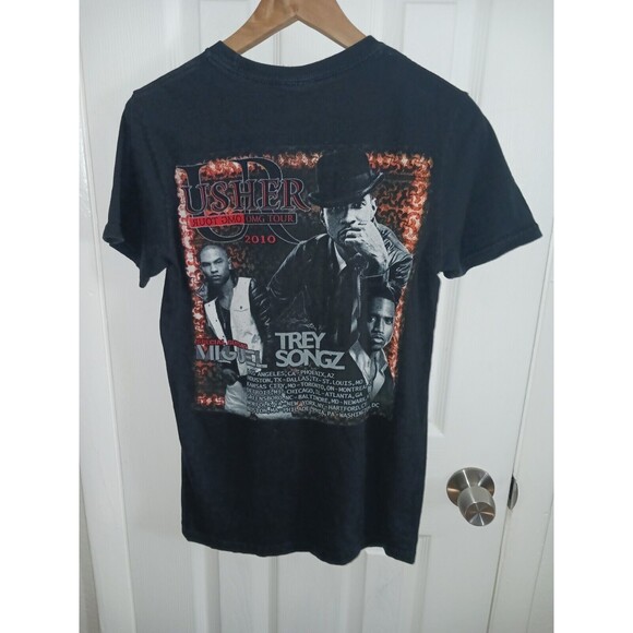 Usher Omg Tour 2010 R&B‎ Rap Tee Concert Vintage Shirt Size Small In Black - Picture 2 of 3